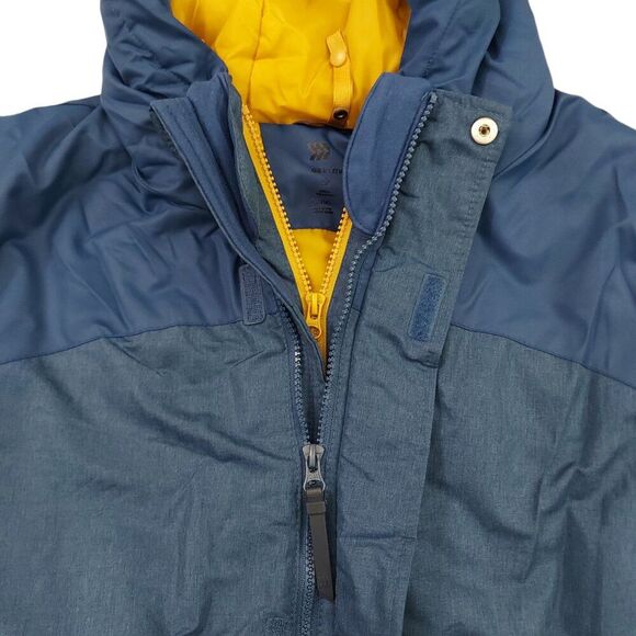 All In Motion Soft Shell Hooded Jacket Youth XL 16 Blue Zip Up Insulated Winter - Picture 3 of 13